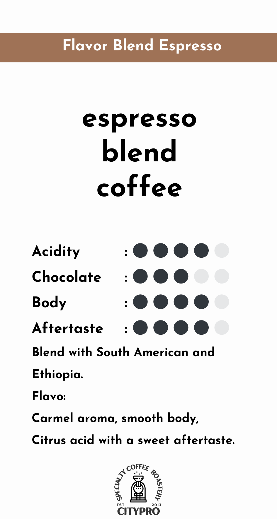 Flavor Blend Espresso Coffee 