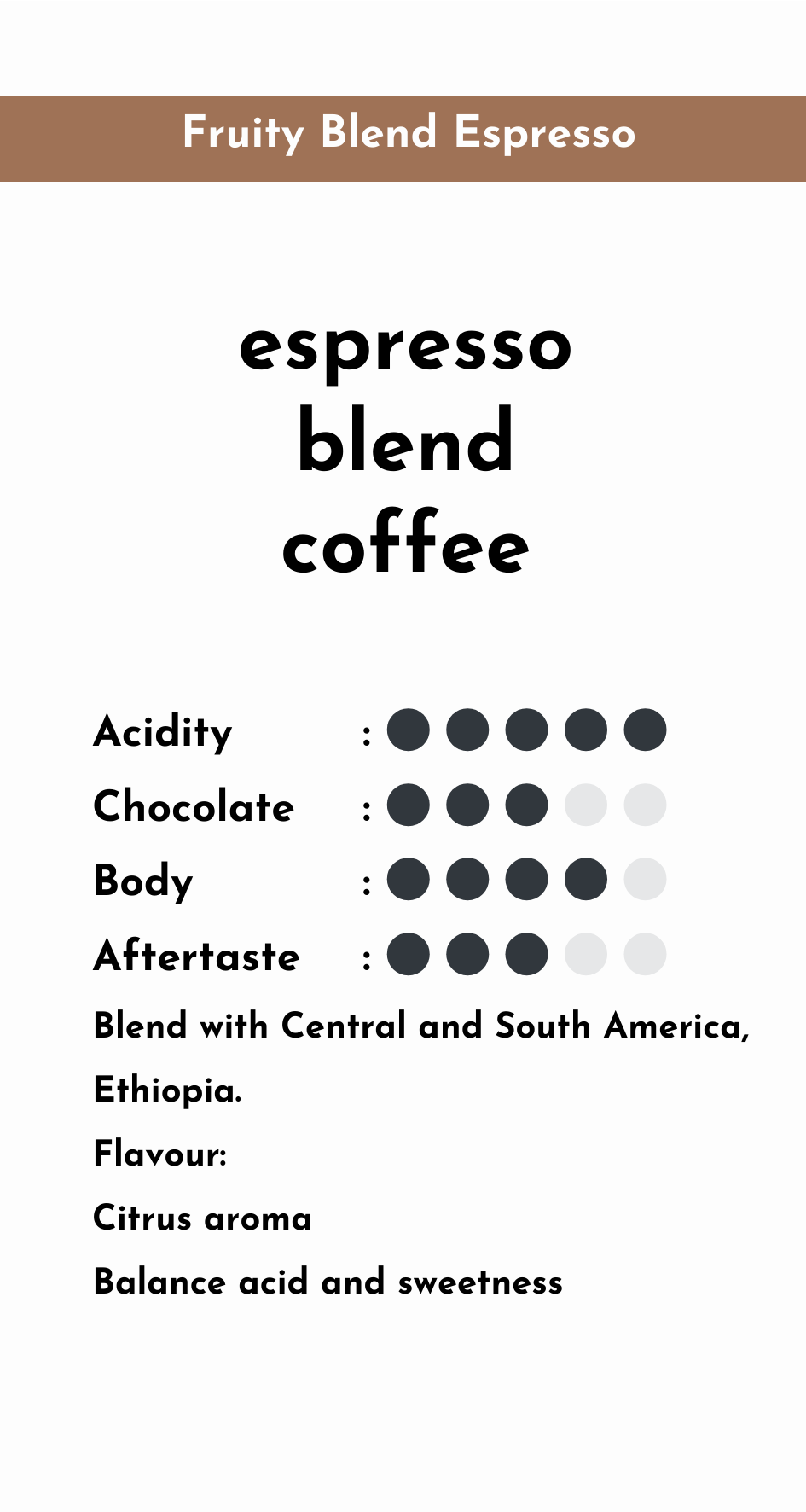 Fruity Blend Espresso Coffee 