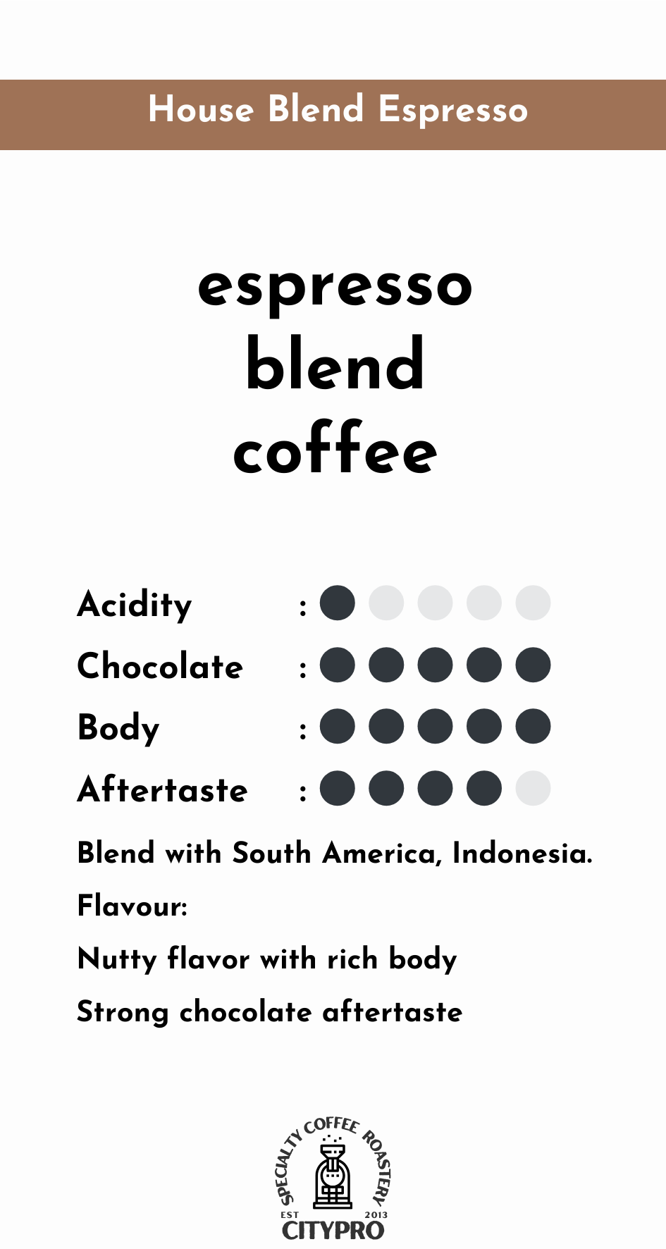 House Blend Espresso Coffee