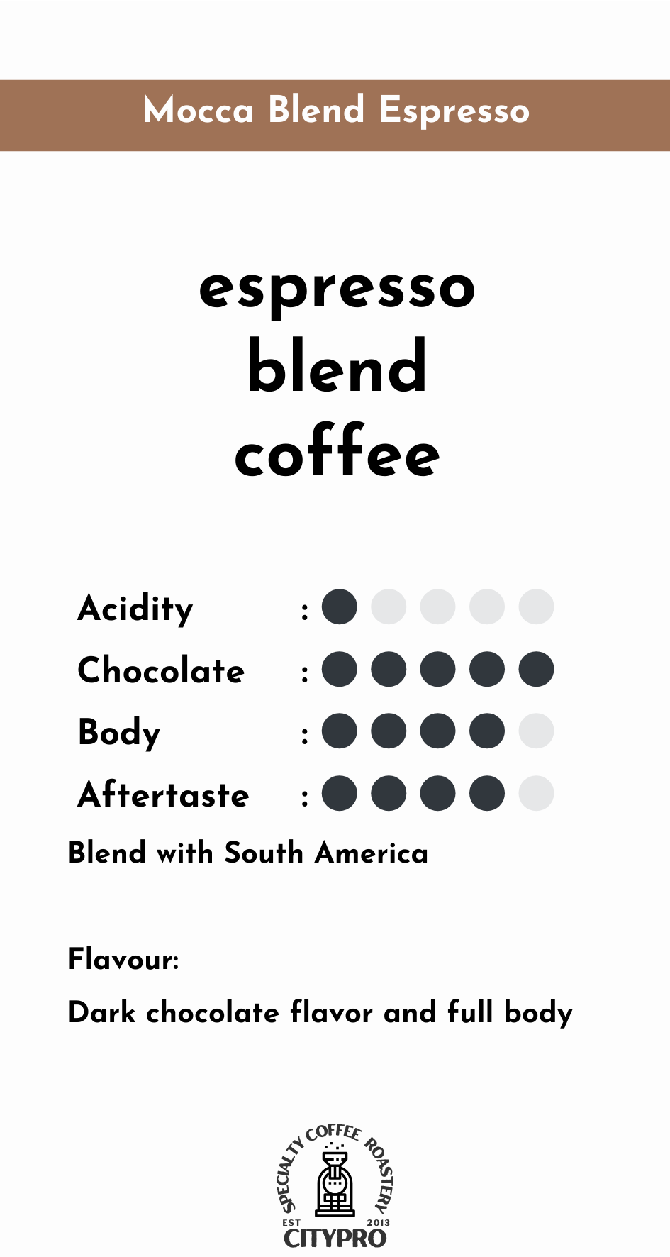 Mocca Blend Espresso Coffee 